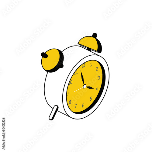 Clock timer. Vector 3d isometric, color web icon, new flat style. Creative illustration design, idea for infographics.