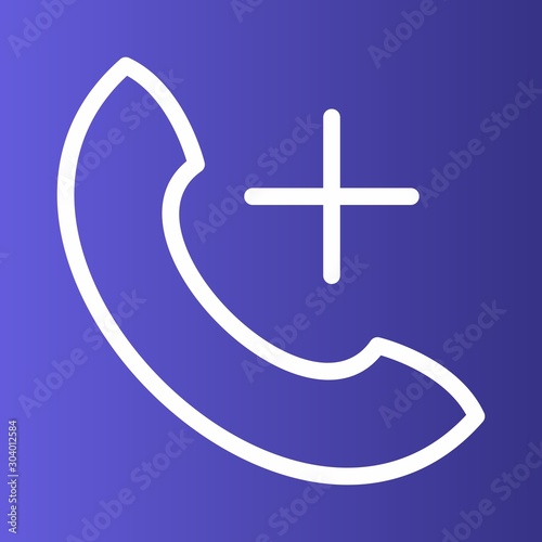help line icon isolated on abstract background