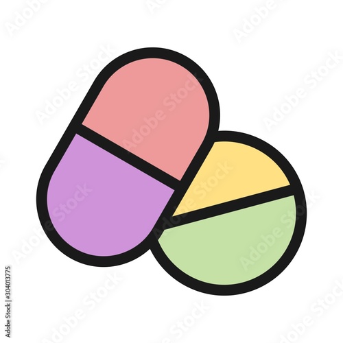 Medicine icon isolated on abstract background
