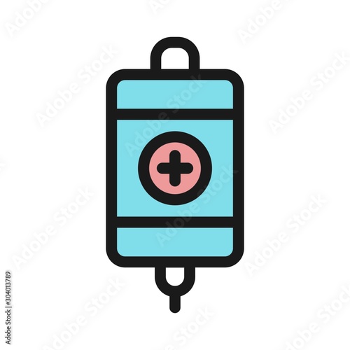 Infuse icon isolated on abstract background