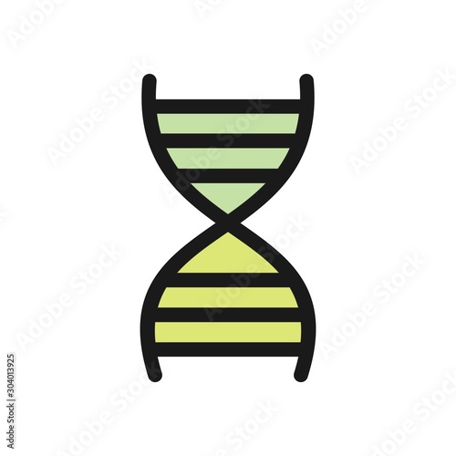 Dna icon isolated on abstract background