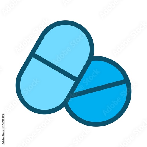Medicine icon isolated on abstract background
