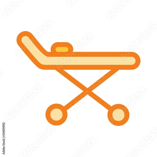 stretcher icon isolated on abstract background