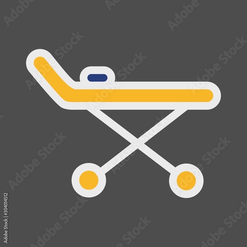 stretcher icon isolated on abstract background