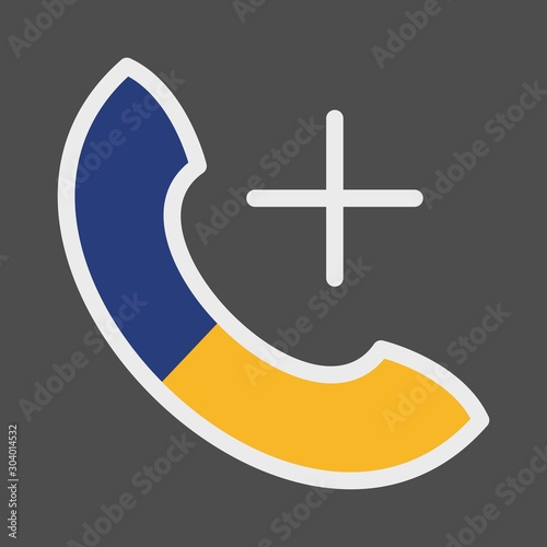 help line icon isolated on abstract background