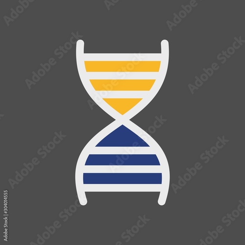Dna icon isolated on abstract background