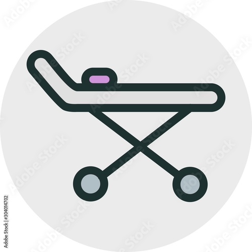 stretcher icon isolated on abstract background