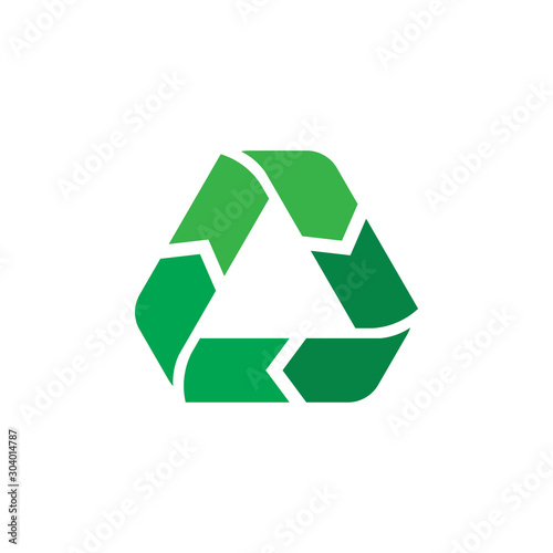 Vector garbage recycling logo. Reuse reduce recycle.