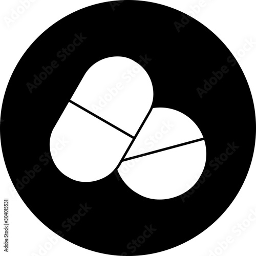 Medicine icon isolated on abstract background