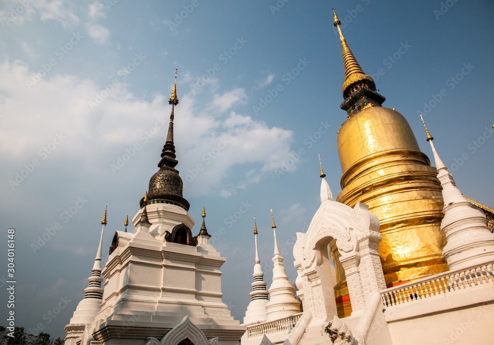 Fototapeta premium Wat Suan Dok temple, located in Chiang Mai Province, Thailand