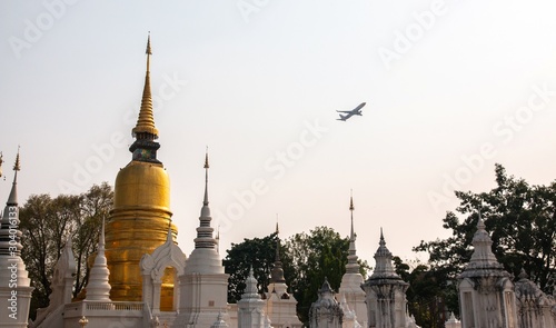 Wat Suan Dok temple, located in Chiang Mai Province, Thailand photo