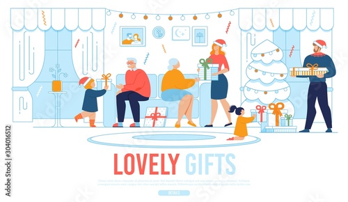 Webpage Banner Offer Christmas Gifts for Relatives