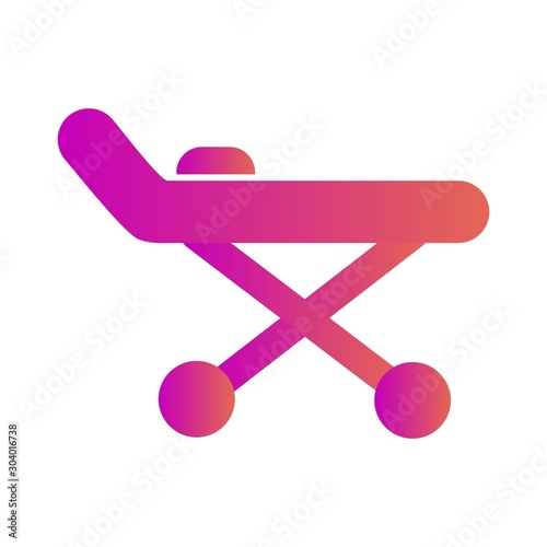 stretcher icon isolated on abstract background