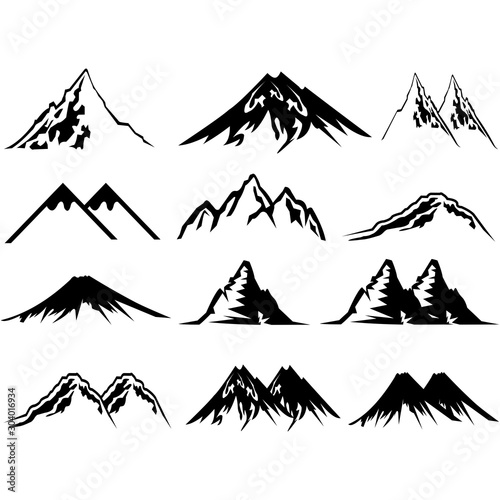 mountain icon logo vector design symbol