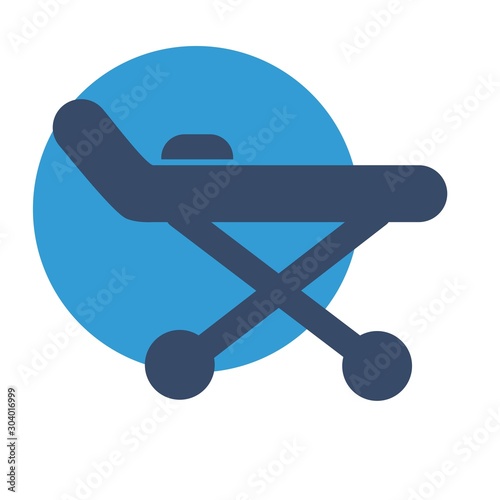 stretcher icon isolated on abstract background