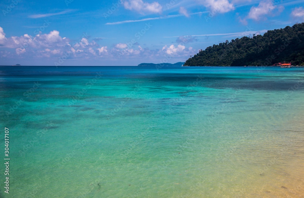 Tekek beach of Tioman island in Malaysia