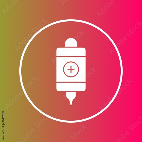 Infuse icon isolated on abstract background