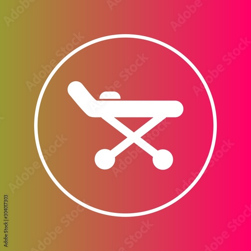 stretcher icon isolated on abstract background