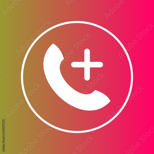 help line icon isolated on abstract background