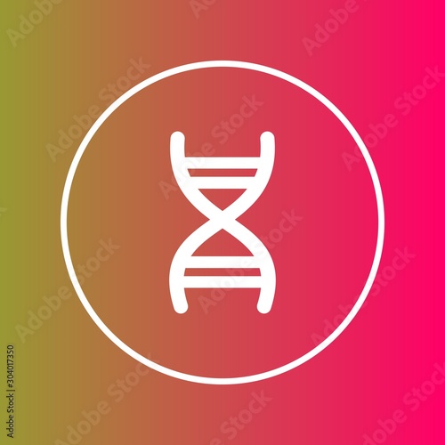 Dna icon isolated on abstract background