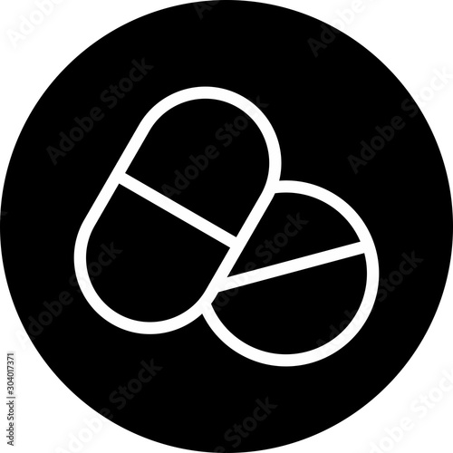 Medicine icon isolated on abstract background