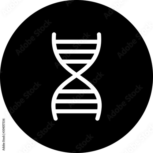 Dna icon isolated on abstract background