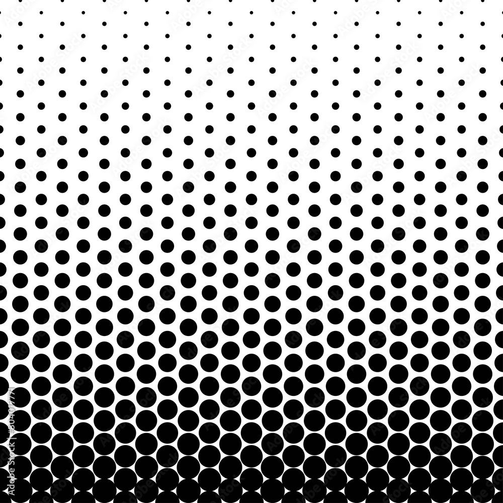 Halftone dots effect in black and white color Halftone dots effect in black and white color