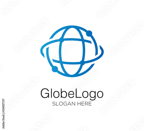 globe vector logo design template