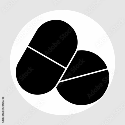 Medicine icon isolated on abstract background