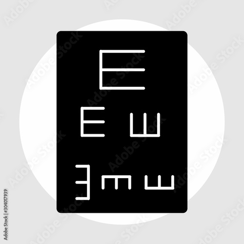 Eye test icon isolated on abstract background