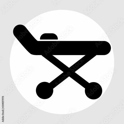 stretcher icon isolated on abstract background