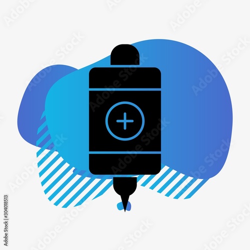 Infuse icon isolated on abstract background