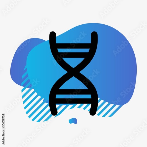 Dna icon isolated on abstract background