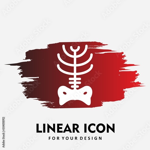  x ray icon isolated on abstract background