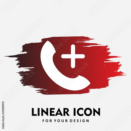 help line icon isolated on abstract background