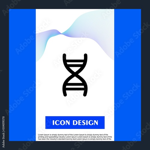 Dna icon isolated on abstract background