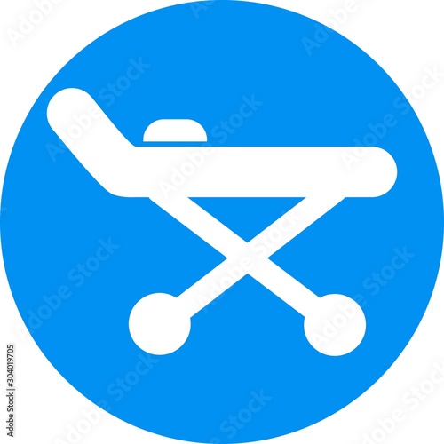 stretcher icon isolated on abstract background