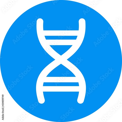 Dna icon isolated on abstract background
