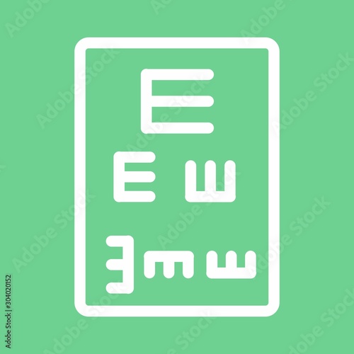 Eye test icon isolated on abstract background