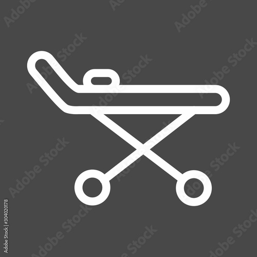 stretcher icon isolated on abstract background
