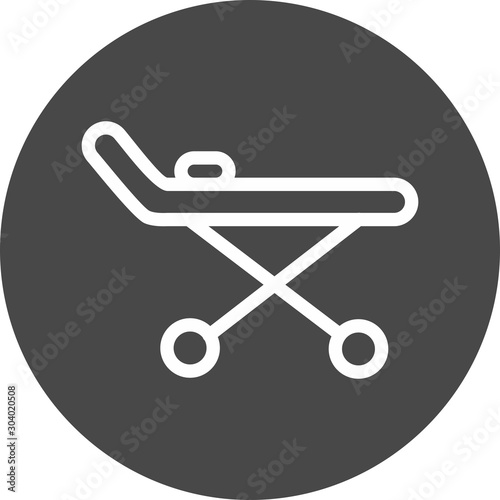 stretcher icon isolated on abstract background