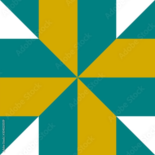Barn quilt pattern, Amish Patchwork design, Abstract geometric tiled trail Vector illustration