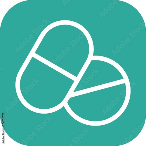 Medicine icon isolated on abstract background