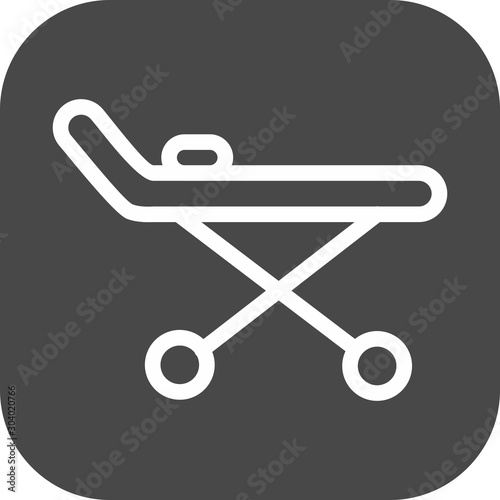 stretcher icon isolated on abstract background