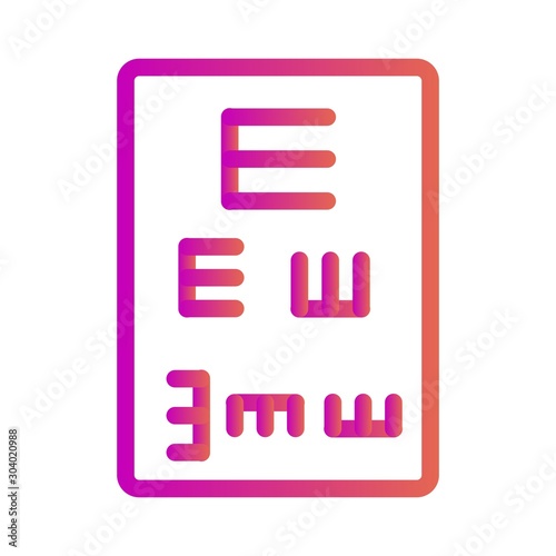 Eye test icon isolated on abstract background