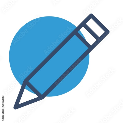 Pencil icon isolated on background