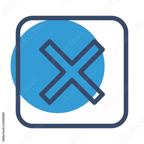Canceled icon isolated on background