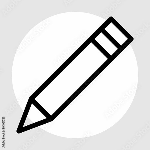 Pencil icon isolated on background