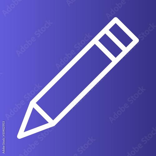 Pencil icon isolated on background