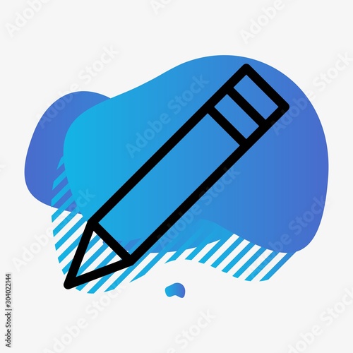 Pencil icon isolated on background